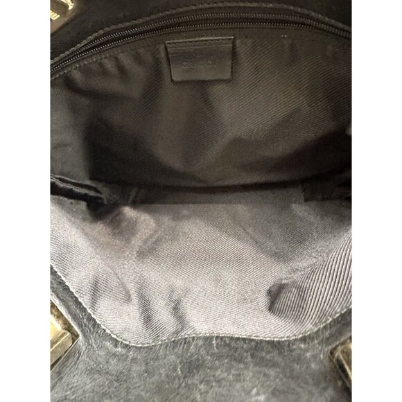 GUCCI Handbag Tote Bag GG Pattern Authentic Designer Luxury Tan Black - Picture 10 of 12